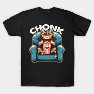 Chonk Rotund Royalty Reverie Regal Fat Cat Portrait T-Shirt